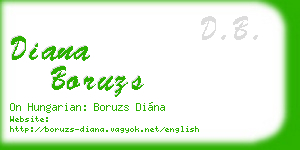 diana boruzs business card